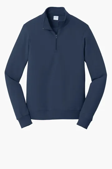 Port & Co Fan Favorite Fleece 1/4-Zip Pullover Sweatshirt — view 7