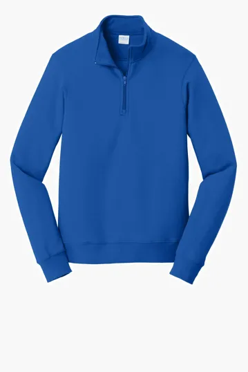 Port & Co Fan Favorite Fleece 1/4-Zip Pullover Sweatshirt — view 8