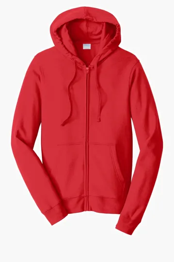Port & Co Fan Favorite Fleece Full-Zip Hooded Sweatshirt — view 3