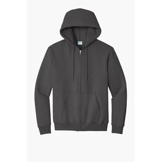 Port & Co Essential Fleece Full-Zip Hooded Sweatshirt — view 4