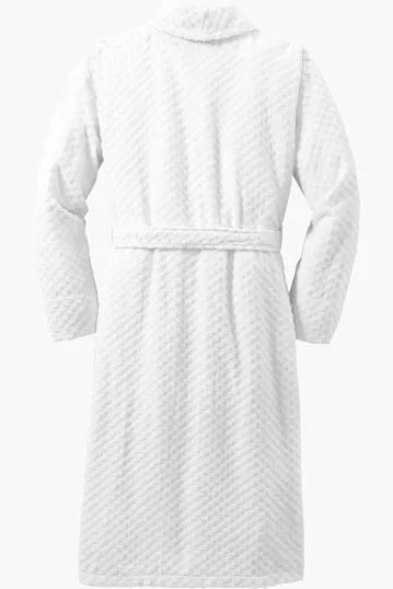 Port Authority Checkered Terry Shawl Collar Robe — view 3