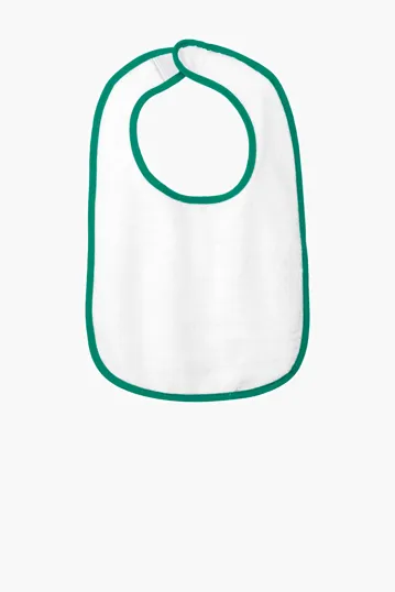 Rabbit Skins Infant Contrast Trim Terry Bib — view 2