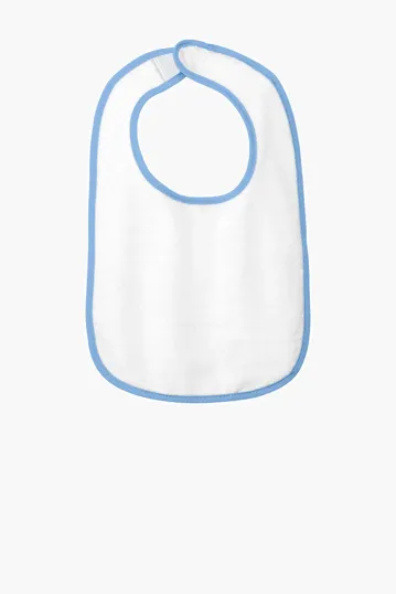 Rabbit Skins Infant Contrast Trim Terry Bib — view 3