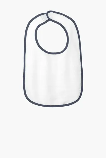 Rabbit Skins Infant Contrast Trim Terry Bib — view 4