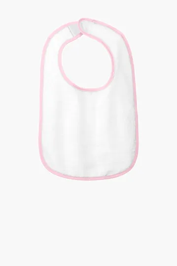 Rabbit Skins Infant Contrast Trim Terry Bib — view 5