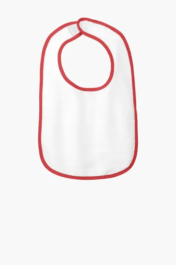 Rabbit Skins Infant Contrast Trim Terry Bib — view 6