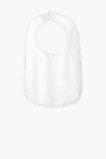 Rabbit Skins Infant Contrast Trim Terry Bib — view 8