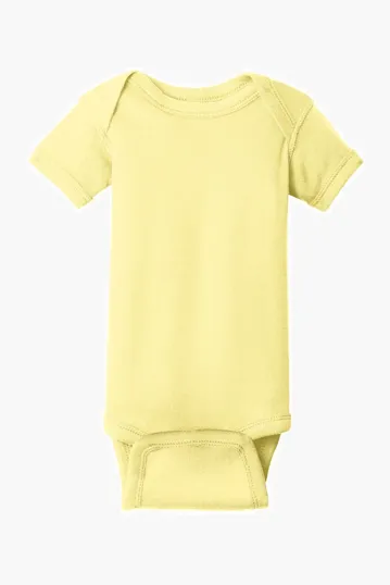 Rabbit Skins Infant Short Sleeve Baby Rib Bodysuit — view 2