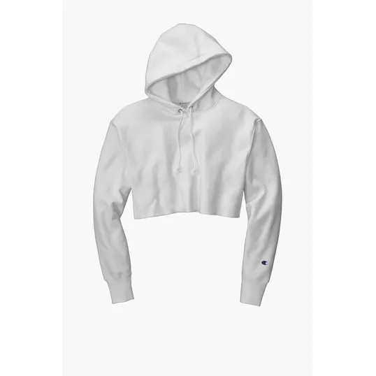 Champion Women's Reverse Weave Cropped Cut-Off Hooded Sweatshirt — view 5
