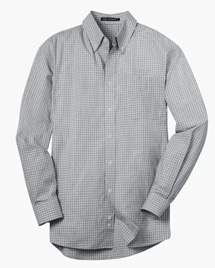 Port Authority Plaid Pattern Easy Care Shirt — view 2