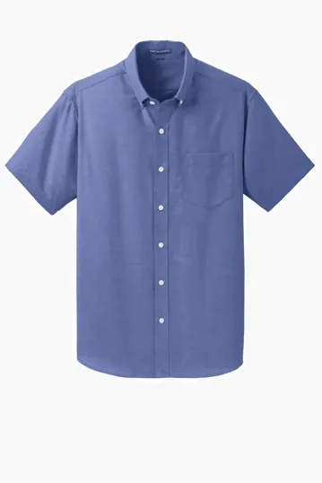 Port Authority Short Sleeve SuperPro Oxford Shirt — view 3