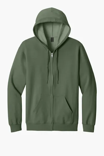 Gildan Softstyle Midweight Fleece Full-Zip Hooded Sweatshirt — view 3