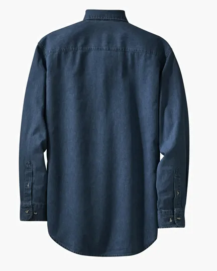 Port & Co Long Sleeve Value Denim Shirt — view 5
