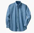 Port & Co Long Sleeve Value Denim Shirt — view 2
