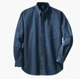 Port & Co Long Sleeve Value Denim Shirt — view 3