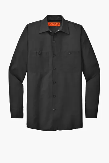 Red Kap Long Size, Long Sleeve Industrial Work Shirt — view 3