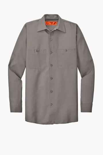 Red Kap Long Size, Long Sleeve Industrial Work Shirt — view 4