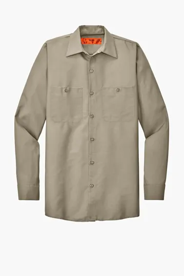 Red Kap Long Size, Long Sleeve Industrial Work Shirt — view 7