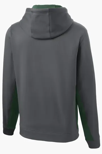 Image for Sport-Tek Sport-Wick Fleece Colorblock Hooded Pullover. 