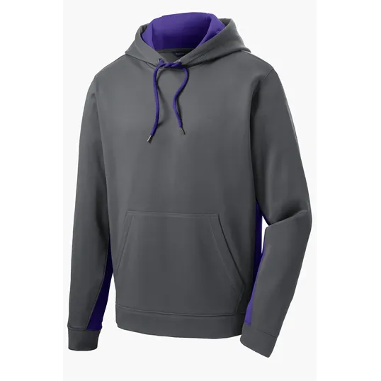 Sport-Tek Sport-Wick Fleece Colorblock Hooded Pullover — view 20