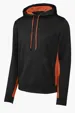 Image for Sport-Tek Sport-Wick Fleece Colorblock Hooded Pullover. -2