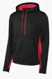 Image for Sport-Tek Sport-Wick Fleece Colorblock Hooded Pullover. -3