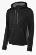 Image for Sport-Tek Sport-Wick Fleece Colorblock Hooded Pullover. -4