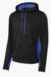 Image for Sport-Tek Sport-Wick Fleece Colorblock Hooded Pullover. -6