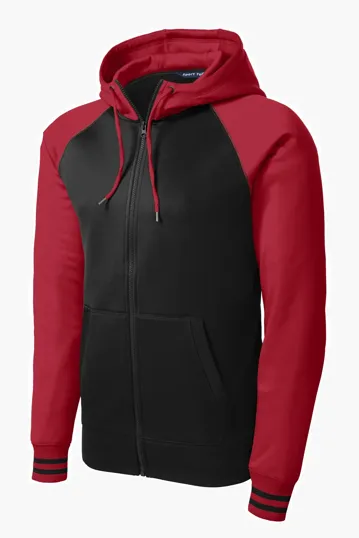 Sport-Tek Sport-Wick Varsity Fleece Full-Zip Hooded Jacket — view 2