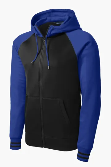 Sport-Tek Sport-Wick Varsity Fleece Full-Zip Hooded Jacket — view 4