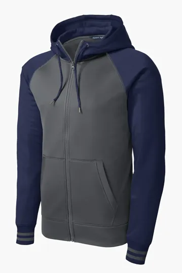 Sport-Tek Sport-Wick Varsity Fleece Full-Zip Hooded Jacket — view 6