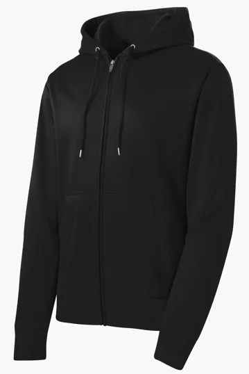 Sport-Tek Sport-Wick Fleece Full-Zip Hooded Jacket — view 2