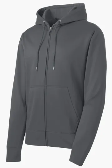 Sport-Tek Sport-Wick Fleece Full-Zip Hooded Jacket — view 3