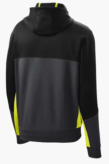 Sport-Tek Tech Fleece Colorblock Full-Zip Hooded Jacket — view 8