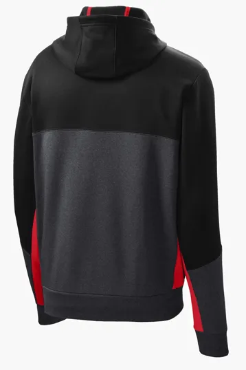 Sport-Tek Tech Fleece Colorblock Full-Zip Hooded Jacket — view 9