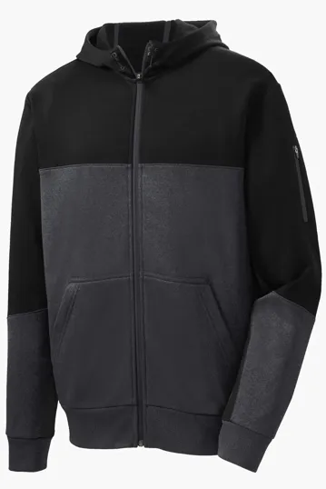 Sport-Tek Tech Fleece Colorblock Full-Zip Hooded Jacket — view 2