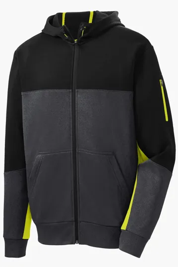 Sport-Tek Tech Fleece Colorblock Full-Zip Hooded Jacket — view 3