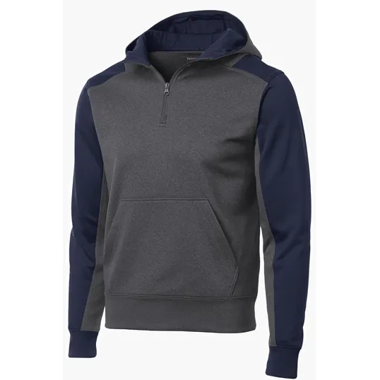 Sport-Tek Tech Fleece Colorblock 1/4-Zip Hooded Sweatshirt — view 5
