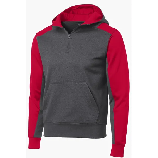 Sport-Tek Tech Fleece Colorblock 1/4-Zip Hooded Sweatshirt — view 6