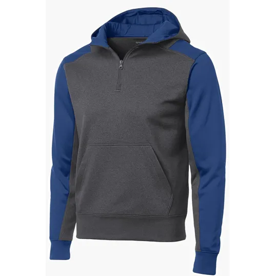 Sport-Tek Tech Fleece Colorblock 1/4-Zip Hooded Sweatshirt — view 7