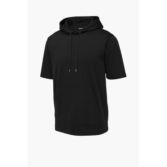 Sport-Tek Sport-Wick Fleece Short Sleeve Hooded Pullover — view 2