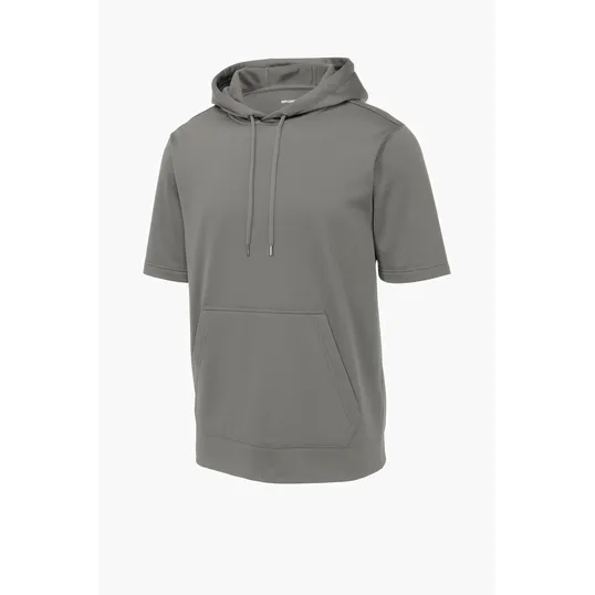 Sport-Tek Sport-Wick Fleece Short Sleeve Hooded Pullover — view 3