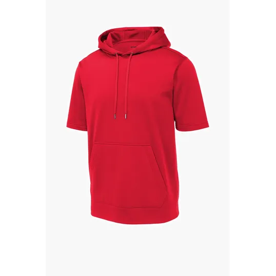 Sport-Tek Sport-Wick Fleece Short Sleeve Hooded Pullover — view 4