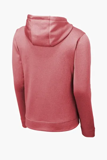 Sport-Tek PosiCharge Sport-Wick Heather Fleece Hooded Pullover — view 9