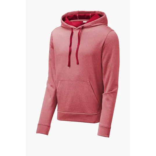 Sport-Tek PosiCharge Sport-Wick Heather Fleece Hooded Pullover — view 4