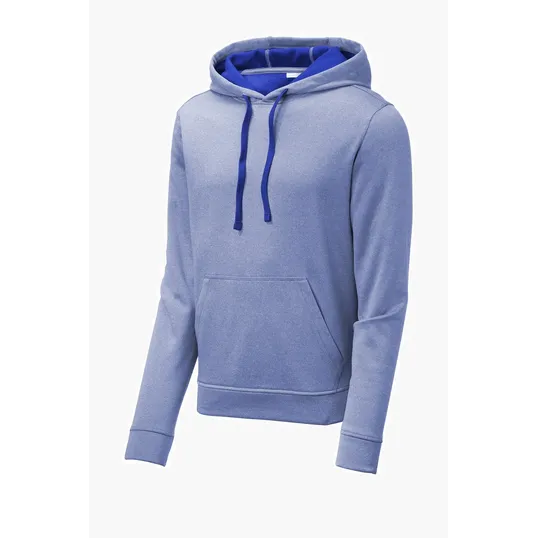 Sport-Tek PosiCharge Sport-Wick Heather Fleece Hooded Pullover — view 6