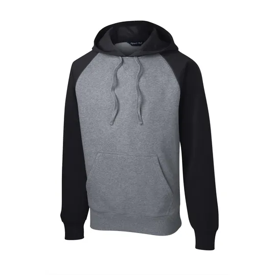 Sport-Tek Raglan Colorblock Pullover Hooded Sweatshirt — view 2