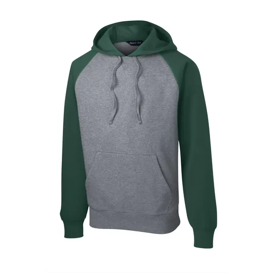 Sport-Tek Raglan Colorblock Pullover Hooded Sweatshirt — view 3