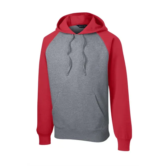 Sport-Tek Raglan Colorblock Pullover Hooded Sweatshirt — view 6