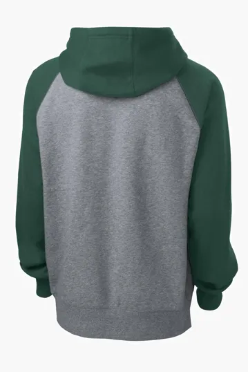 Sport-Tek Raglan Colorblock Pullover Hooded Sweatshirt — view 9